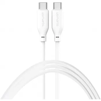 Kabel silikonowy 4smarts USB-C / USB-C High Flex 60W 1,5m biały