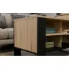 Stolik kawowy top e shop Topeshop STOLIK KAWOWY ŁAWA MODERN 4P Dąb Artisan Czerń