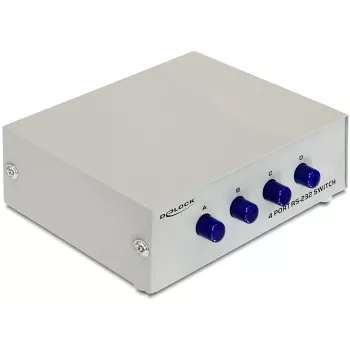 DeLOCK 87589 4-portowy ręczny przełącznik szeregowy RS-232