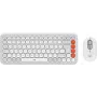 Zestaw klawiatura i mysz Logitech POP Icon Combo — Mini klawiatura Bluetooth QWERTZ, układ US International/niemiecki, kolor pomarańczowo-biały, mysz w zestawie