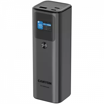 Canyon PB-2010 - Powerbank - Li-Pol - 27.000 mAh - Wyświetlacz cyfrowy - 2xUSB-C + 1xUSB-A - Power