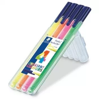 Marker Staedtler 362 SB4 4 szt. Zielony Pomarańczowy Różowy Żółty