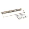 Tripp N254-048-SH-6A 48 portów, 1U, ekranowana, Cat6a STP panel krosowy przepustowy - RJ45 Ethernet - TAA - 10 Gigabit Ethernet - RJ-45 - Cat6a - Srebrny - Biały - Montaż w szafie