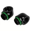 Adapter 90° G1/4 cala męski na G1/4 cala żeński, BitsPower Touchaqua, 2 szt., czarny