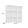 MALAX 3x3 H Biały SHELVING UNIT