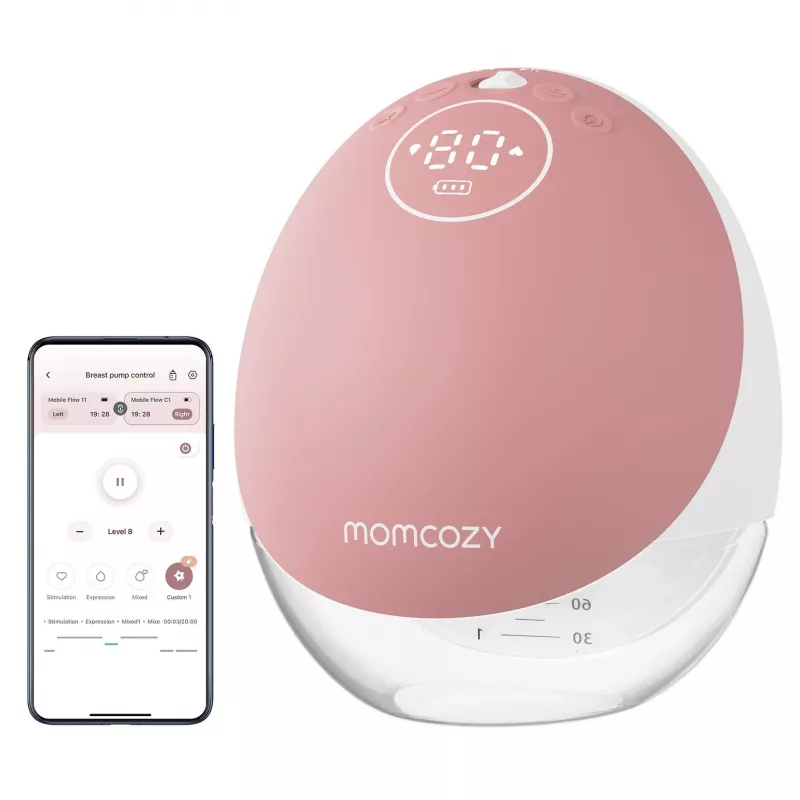 Laktator Momcozy M9 pojedynczy czerwony 150ml