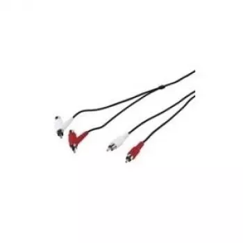 Wentronic Goobay przewód połączeniowy RCA, 1,5 m - 2x wtyk RCA > 2x wtyk/gniazdo RCA (50214)