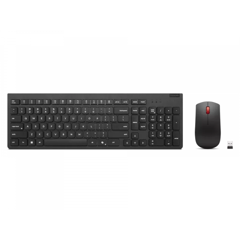 Bezprzewodowa klawiatura i mysz Lenovo, czarna