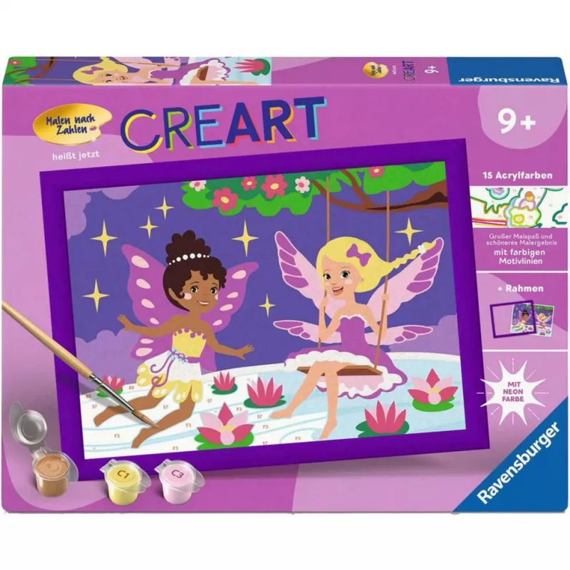 Zestaw do malowania Ravensburger CreArt – wróżkowe przyjaciółki (zestaw kreatywny dla dzieci)