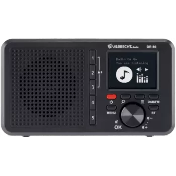 Albrecht DR 86 małe radio cyfrowe dla seniorów DAB+/UKF, czarny (27861)