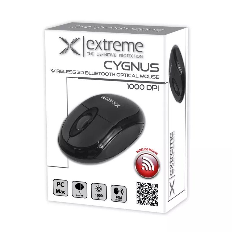 Bezprzewodowa mysz optyczna Bluetooth 3D Cygnus czarna