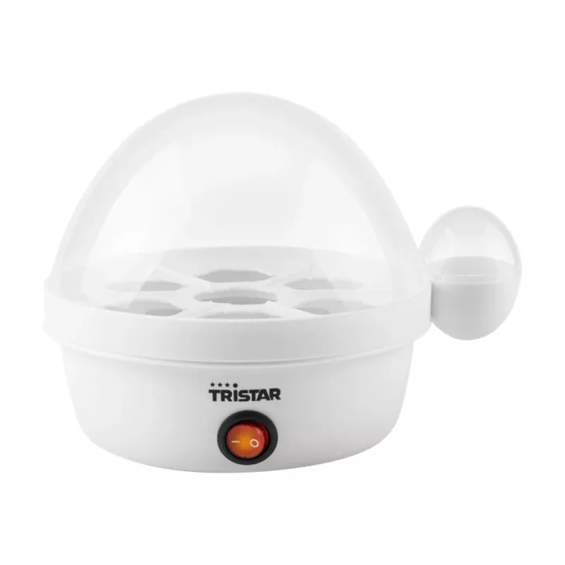 Jajowar Tristar EK-3074 — pojemność 7 jaj, 350 W, transparentny/biały