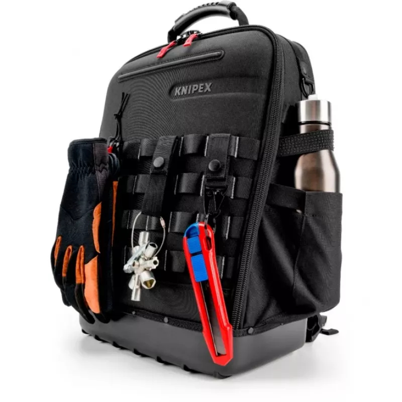 Torba narzędziowa Knipex X18 37 kieszeni czarno-czerwona tkanina plastik