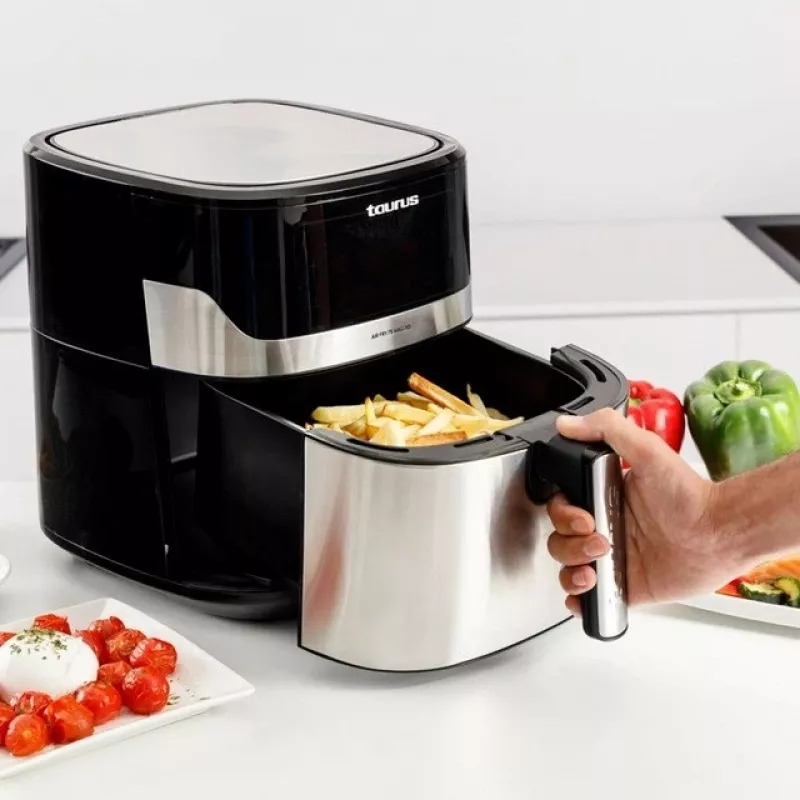 Frytkownica beztłuszczowa Taurus Air Fry 7S 1600 W 6,5 l, stal nierdzewna, 8 programów, 80–200 °C, sterowanie dotykowe