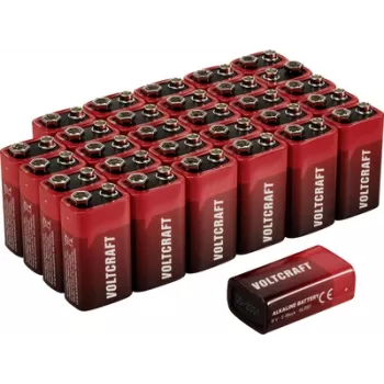 Voltcraft VC-16107990 Bateria blokowa 9 V alkaliczno-manganowa 550 mAh 9V 30 szt. (VC-16107990)
