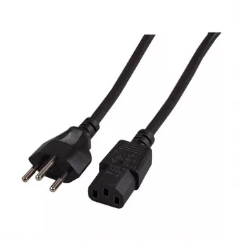 EFB-Elektronik Kabel zasilający Swiss Type 12 - C13 180°, czarny, 2,0 m, 3 x 0,75 mm² Producent: EFB Elektronik (EK537.2V3)