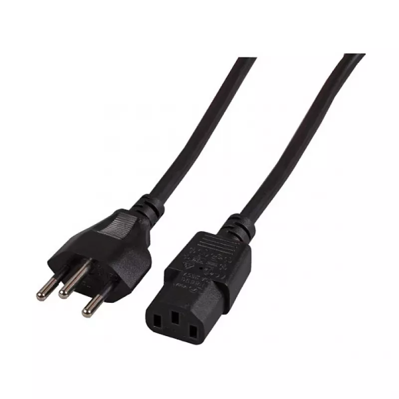 EFB-Elektronik Kabel zasilający Swiss Type 12 - C13 180°, czarny, 2,0 m, 3 x 0,75 mm² Producent: EFB Elektronik (EK537.2V3)