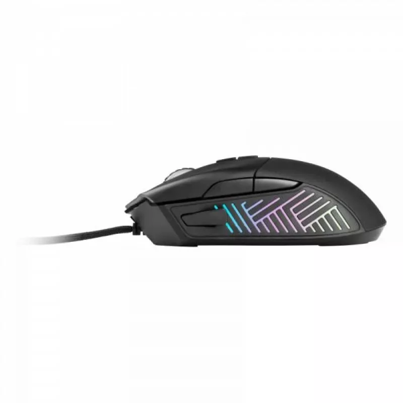 Mysz gamingowa L33T Gaming 160383 Gungnir. 8 przycisków, 16 000 DPI, ergonomiczna, RGB