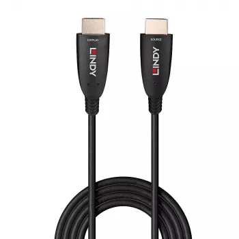 Lindy 10m Fibre Optic Hybrid HDMI 8K60 kabel, 10 m, HDMI typu A (standard), HDMI typu A (standard), 48 Gbit/s, czarny
