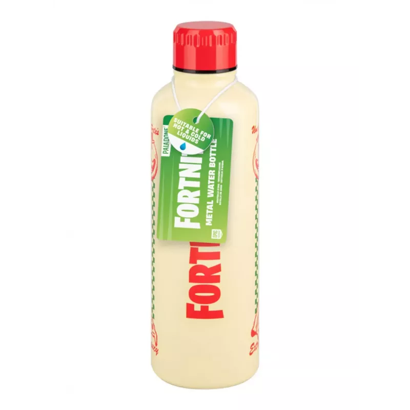 Butelka sportowa na wodę Paladone Fortnite Metal PP14736FO 500 ml, metalowe wykończenie, zakrętka