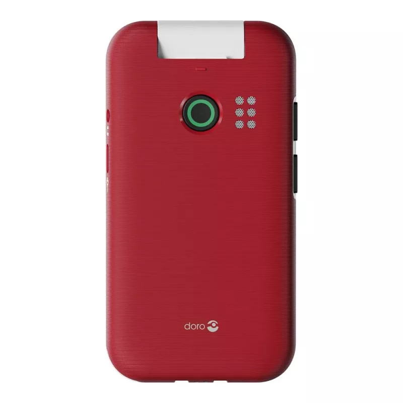 Doro Leva E22 Feature Phone z klapką, 2,8 cala (7,11 cm) Wyświetlacz, Single SIM, 0,3 MP kamera, 1150 mAh, 127,8 g, Czerwony/Biały