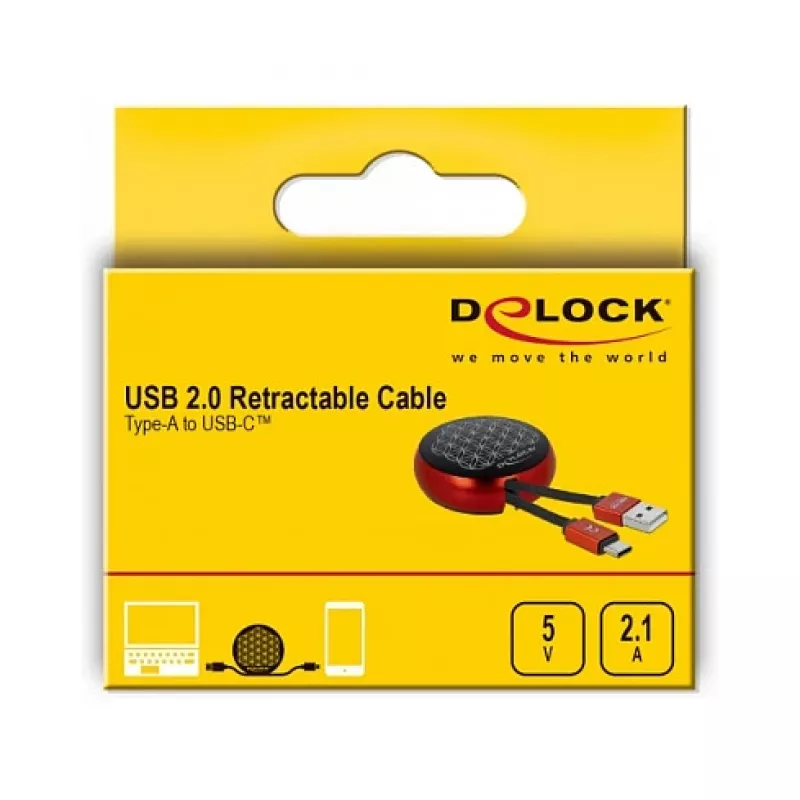 Chowany kabel DeLOCK USB 2.0 Typ-A na USB-C™ 85819