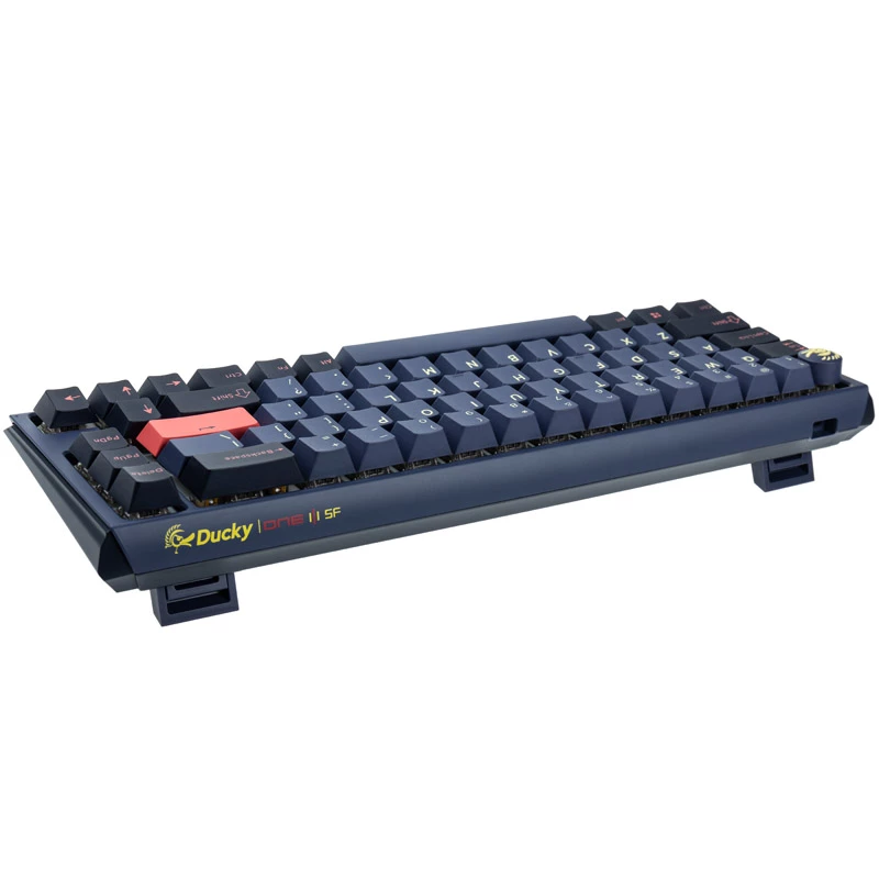 Klawiatura Ducky One 3 SF, gaming, USB, QWERTY, angielska, niebieska