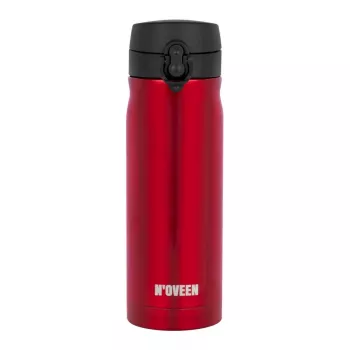 Butelka termiczna NOVEEN TB825 400 ml — izolowany pojemnik na napoje ze stali nierdzewnej, czerwona