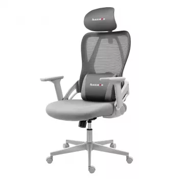 Fotel gamingowy huzaro Combat 2.7 — ergonomiczny materiałowy fotel gamingowy, szary, siatkowe oparcie, regulowana wysokość, mechanizm tilt, maks. 120 kg