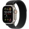 Pasek Apple 49mm Czarny Trail Loop M/L Naturalne wykończenie tytanowe