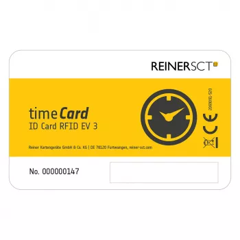 Karta chipowa ReinerSCT timeCard Premium 25 DES — bezpieczna karta inteligentna do rejestracji czasu i kontroli dostępu
