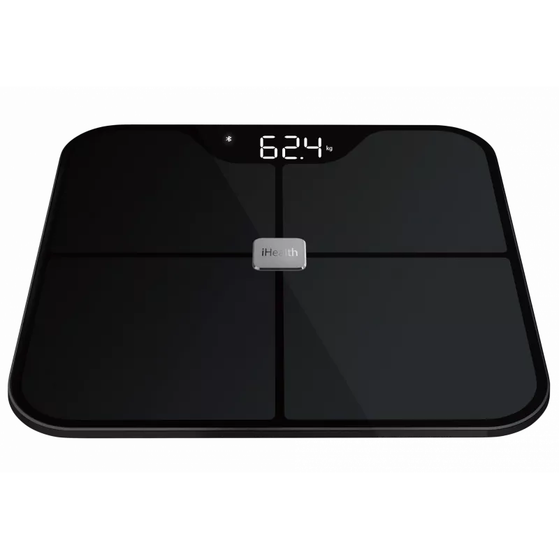 Waga analityczna iHEALTH Nexus Pro HS2SPRO — bezprzewodowa, maks. obciążenie 181 kg, pomiar BMI, czarna