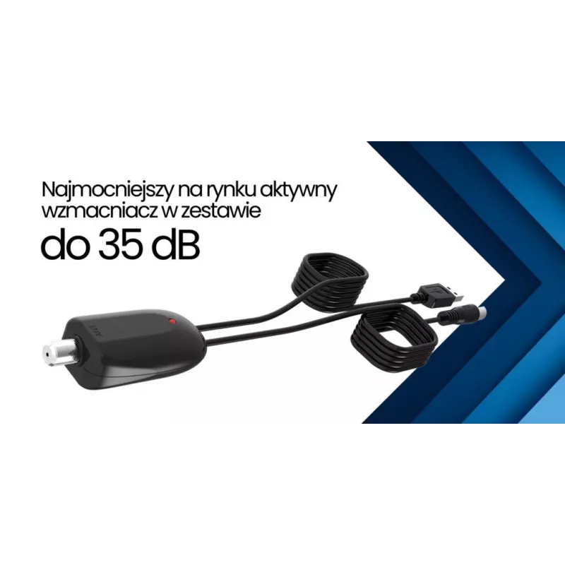 Samochodowa antena DVB-T Shark SHA301CAR z aktywnym wzmacniaczem do odbioru telewizji w pojazdach