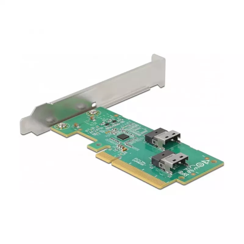 Karta DeLOCK PCI Express 4.0 x8 do 2 wewnętrznych portów SFF-8654 4i NVMe – niskoprofilowa