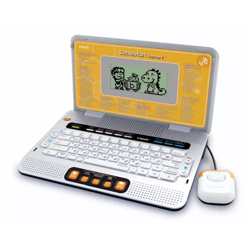Laptop E dziecięcy laptop edukacyjny VTech z etui (żółty/szary)
