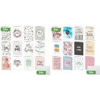 Zestaw kartek okolicznościowych sigel DS704 — białe kartki A6, papier 250 g/m², puste wewnątrz