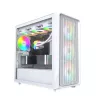 Obudowa PC Montech X5M (W) Micro Tower, biała — Micro-ATX/Mini-ITX, obsługa zasilacza ATX, 3x120 mm przód, 1x120 mm tył, 2 zatoki 3,5 cala, 4 zatoki 2,5 cala