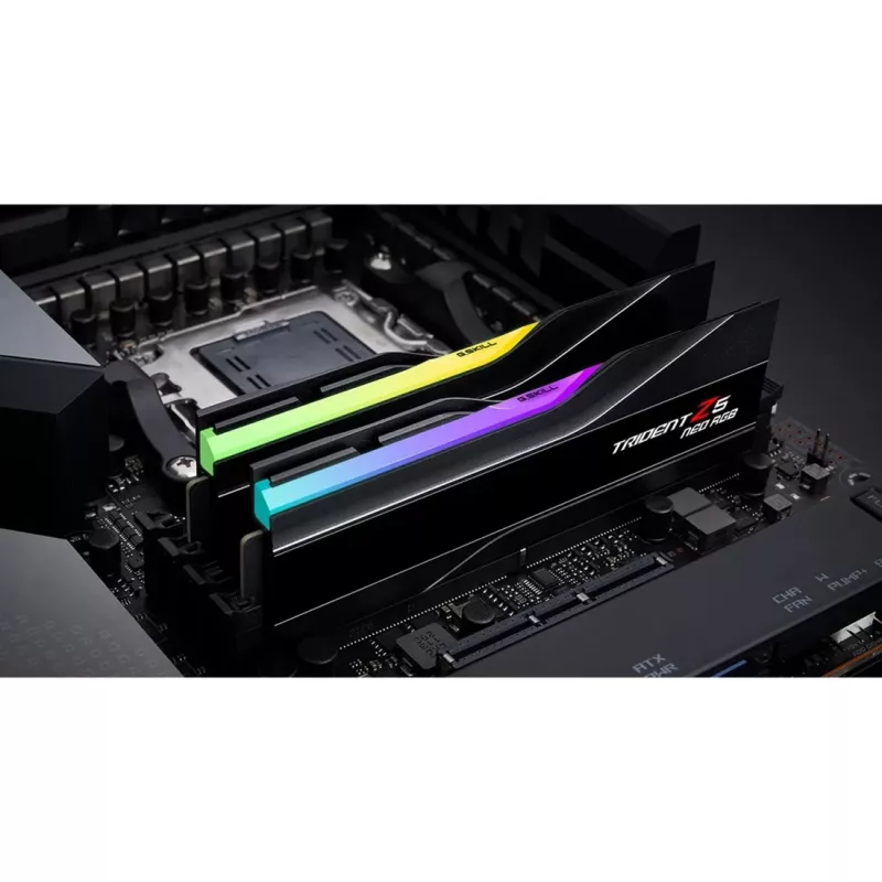 DIMM 32 GB DDR5-6400 (2x 16 GB) Dual-Kit, Arbeitsspeicher schwarz, F5-6400J3039G16GX2-TZ5NR, Trident Z5 Neo RGB, AMD EXPO