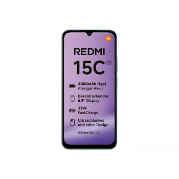 Xiaomi Redmi 15C 5G - Smartfon 5G - Dual-SIM - RAM 8 GB / Pamięć wewnętrzna 128 GB - Gniazdo microSD - 6,9 cala - 1600 x 720 pikseli (120 Hz)