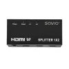Rozdzielacz wideo HDMI SAVIO CL-42 — 2 wyjścia HDMI, 1920x1080, 36-bitowa głębia kolorów, metalowa obudowa, 5V/1A