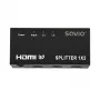 Rozdzielacz wideo HDMI SAVIO CL-42 — 2 wyjścia HDMI, 1920x1080, 36-bitowa głębia kolorów, metalowa obudowa, 5V/1A