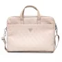 Guess 4G Triangle Logo Laptop Bag 16 Rose Pink Saffiano - GUCB15P4TP