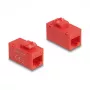 Moduł Keystone DELOCK 90641, płaska konstrukcja, złącze RJ-45, czerwony