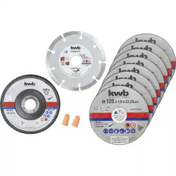 Cutting Disc Starter Set kwb 712042 płaski Centre 10 pcs