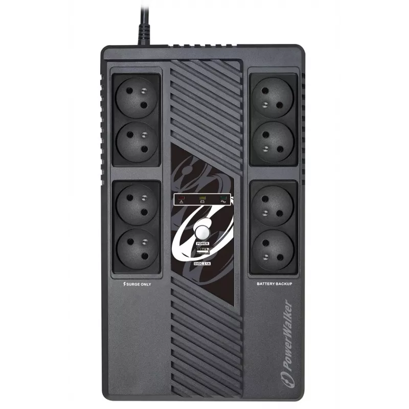 PowerWalker VI 800 MS FR zasilacz awaryjny (UPS) Line-Interactive 0.8 kVA 480 W 8 gniazd AC