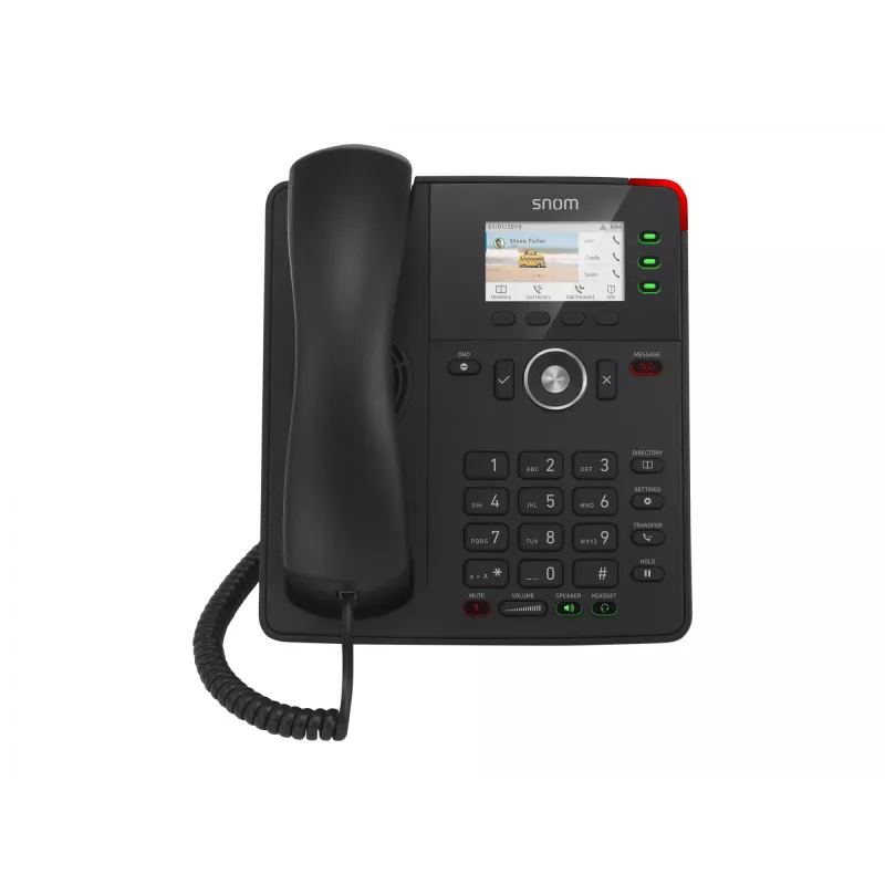 Snom Tischtelefon D717 IP phone Black 3 lines TFT