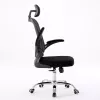 Fotel biurowy top e shop DORY CZERŃ — wyściełane siedzisko, oparcie z siatki, 650×620 mm, wysokość do 122 cm