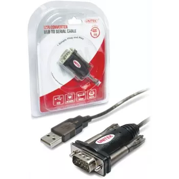 Przewód szeregowy UNITEK Y-105 Czarny 1,5 m USB Type-A DB-9