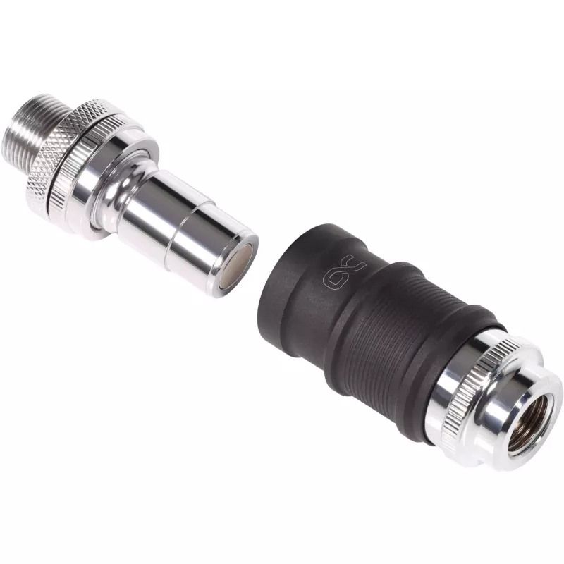 Zestaw szybkozłączy Alphacool Quick Disconnect Set BLH1A IG-IG z końcówką Schott – para złączy szybkorozłącznych do końcówek G½/G1/4