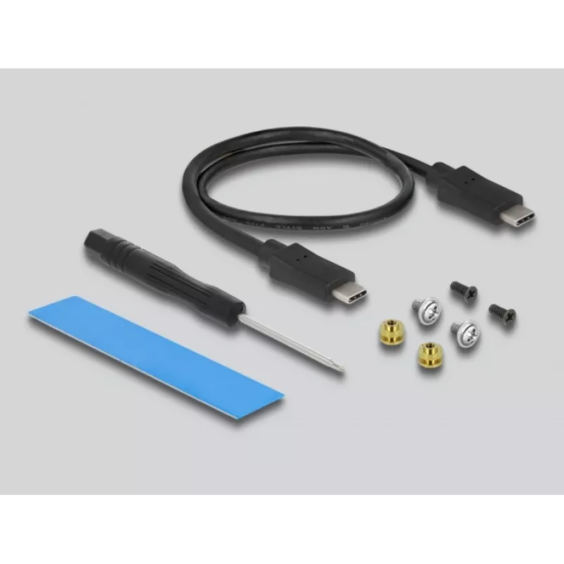 Obudowa SSD DeLOCK Zewnętrzna obudowa combo USB Type-C na dysk SSD M.2 NVMe PCIe lub SATA